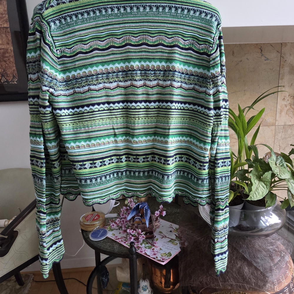 Bundle2 $30 Eligible.Chico's Green Patterned Knit… - image 2